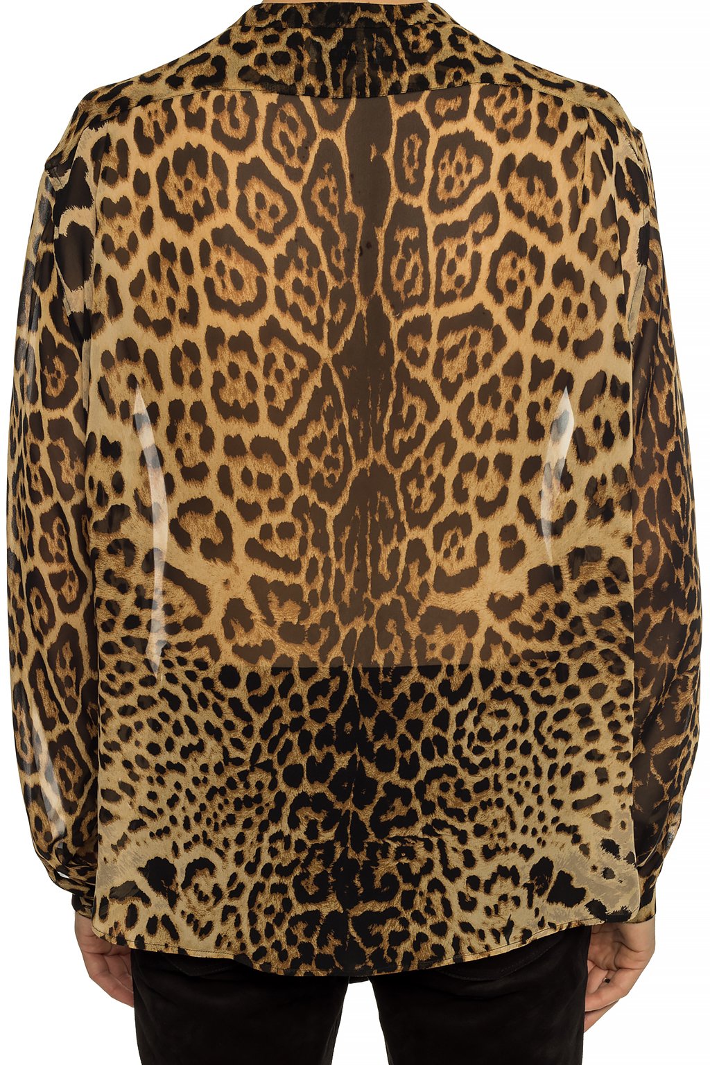 Saint Laurent Leopard-printed silk shirt